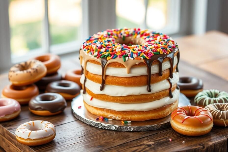 how to make a donut cake