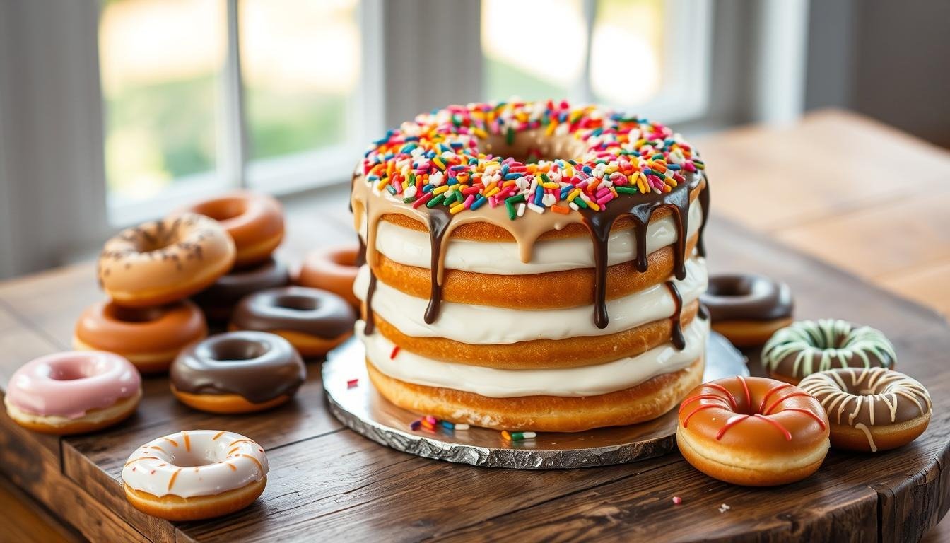 how to make a donut cake